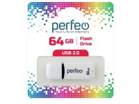 Perfeo USB флэш-диск 64GB C02 White 10/100