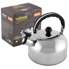 Чайник Casual, объем 2.5 л, из нерж стали со свистком, зеркальная полировка Чайник Casual, объем 2.5 л, из нерж стали со свистком, зеркальная полировка