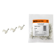 TDM Скоба 6 мм плоская пластиковая (50шт) /мин.пар.10упак TDM Скоба 6 мм плоская пластиковая (50шт) /мин.пар.10упак