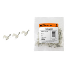 TDM Скоба 8 мм плоская пластиковая (50шт) /мин.пар.10упак TDM Скоба 8 мм плоская пластиковая (50шт) /мин.пар.10упак