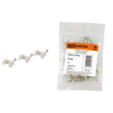 TDM Скоба 9 мм плоская пластиковая (50шт) /мин.пар.10упак