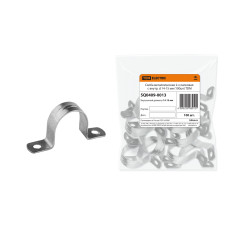 Скоба металлическая TDM 2-х лапковая с внутр. d14-15 мм,/крат.100шт