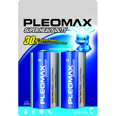Батарейка Pleomax R14 BL-2 12/192/7680