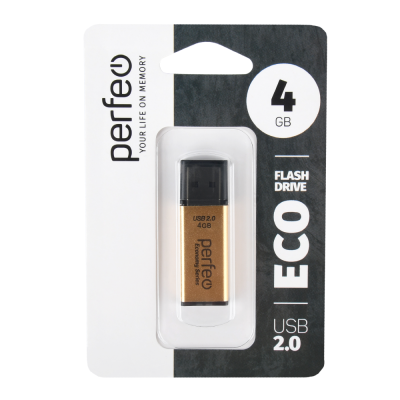 Perfeo USB флэш-диск 4GB E03 Gold economy series