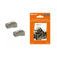 Разъем RJ-45 FTP для кабеля кат. 6, 8P8C в блистере (10шт) TDM Разъем RJ-45 FTP для кабеля кат. 6, 8P8C в блистере (10шт) TDM