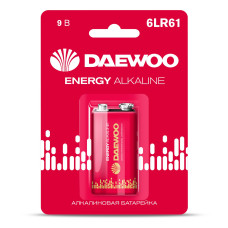 Батарейка DAEWOO 6LR61 ENERGY Alkaline BL-1 12/144 NEW2021 Батарейка DAEWOO 6LR61 ENERGY Alkaline BL-1 12/144 NEW2021