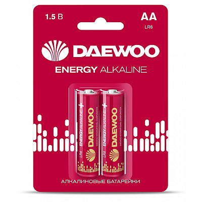 Батарейка DAEWOO LR6 BL-2 ENERGY Alkaline 20/480 NEW2021