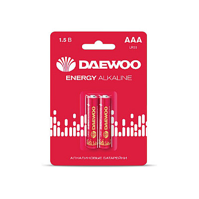 Батарейка DAEWOO LR03 BL-2 ENERGY Alkaline 20/480 NEW2021