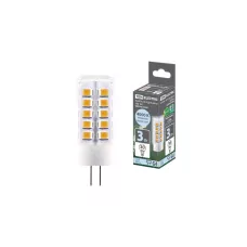 Лампа светодиодная G4-3 Вт-AC/DC 12 В-4000 К, SMD, 16x43 мм TDM Лампа светодиодная G4-3 Вт-AC/DC 12 В-4000 К, SMD, 16x43 мм TDM