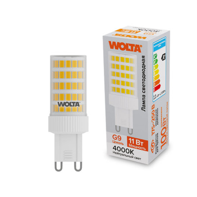 WOLTA Лампа светодиодная WSTD-JCD-11W6KG9-C 11Вт 6500K G9 WOLTA Лампа светодиодная WSTD-JCD-11W6KG9-C 11Вт 6500K G9