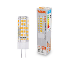 WOLTA Лампа светодиодная WSTD-JC-220V7W4KG4-C 7Вт 4000K G4