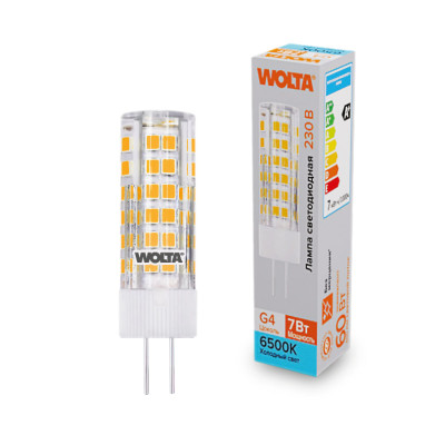 WOLTA Лампа светодиодная WSTD-JC-220V7W6KG4-C 7Вт 6500K G4 WOLTA Лампа светодиодная WSTD-JC-220V7W6KG4-C 7Вт 6500K G4