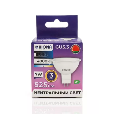 RIONA Светодиодная лампа LED MR16 7W 4000K GU5.3