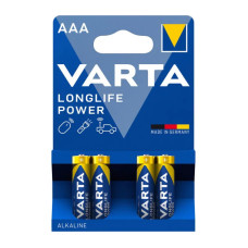 Батарейка VARTA Longlife Power AAА LR03  Alkaline BL 4 4/40/1000