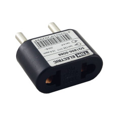 Переходник (тип CEE 7/17 - тип А/F) плоский 10А макс. 250В черный TDM 2/50/1000 Переходник (тип CEE 7/17 - тип А/F) плоский 10А макс. 250В черный TDM 2/50/1000