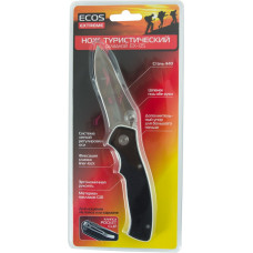 Нож туристический складной EX-135 G10, черный ECOS