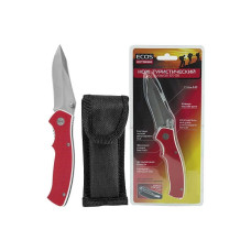 Нож туристический складной EX-136 G10, красный ECOS