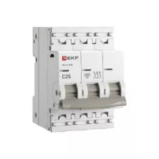 Автоматический выключатель ВА 47-63N 3P 25А (C) 4,5 кА PROXIMA EKF Автоматический выключатель ВА 47-63N 3P 25А (C) 4,5 кА PROXIMA EKF