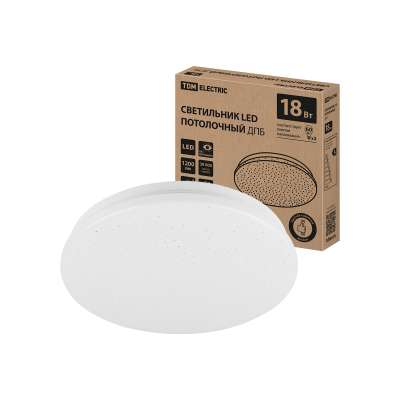 Светильник LED потолочный ДПБ 02, 18 Вт, 4000 К, Звездное небо, TDM