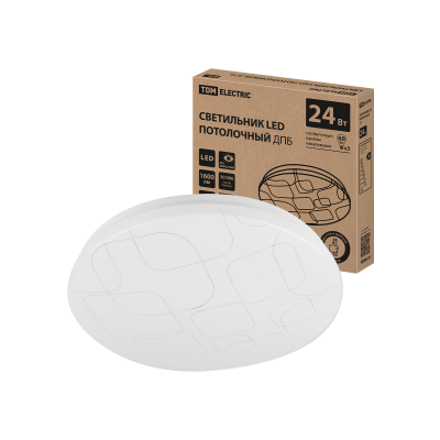 Светильник LED потолочный ДПБ 03, 24 Вт, 4000 К, Геометрия, TDM