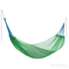 Гамак-сетка (поливискоза), с чехлом, HM-200 р-р 200*120 см зеленый Гамак-сетка (поливискоза), с чехлом, HM-200 р-р 200*120 см зеленый