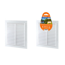 Решетка неразъемная с москитной сеткой TDM 150*150, бел./40 /мин.пар.2шт