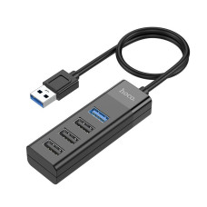 Хаб HB25, USB - USB3.0+USB2.0*3, черный, hoco 1/18/180