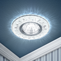 Настенно-потолочный светильник ЭРА DK LD9 SL/WH cо светодиодной подсветкой MR16