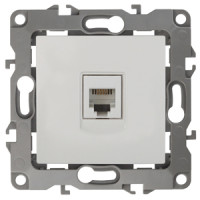 Розетка телефонная RJ11, Эра12, 12-3105-02 ЭРА слоновая кость 10/100 ЦЕНА ▼