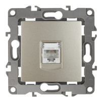 Розетка телефонная RJ11, Эра12, 12-3105-04 ЭРА шампань 10/100 ЦЕНА▼