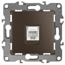 Розетка телефонная RJ11, Эра12, 12-3105-13 ЭРА бронза 10/100 ЦЕНА▼