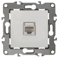 Розетка информационная RJ45, Эра12, 12-3107-02 ЭРА слоновая кость 10/100