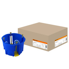 Установочная коробка СП D68х45мм, саморезы, пл. лапки, синяя, IP20, TDM /мин.пар.20шт Установочная коробка СП D68х45мм, саморезы, пл. лапки, синяя, IP20, TDM /мин.пар.20шт