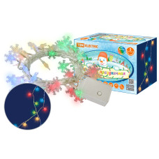 Гирлянда светодиодная "Снежинки" 50LED, 5м, 8 режимов, многоцвет., прозр. шнур, 250 В, TDM 1/36 Гирлянда светодиодная "Снежинки" 50LED, 5м, 8 режимов, многоцвет., прозр. шнур, 250 В, TDM 1/36