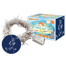 Гирлянда светодиодная СГ100Б10, белая, 10м, 8 режимов, 250 В, TDM 30/60