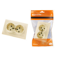 Розетка TDM двойная 2П+З 16А 250В, сл. кость "Таймыр" 10/100 Розетка TDM двойная 2П+З 16А 250В, сл. кость "Таймыр" 10/100