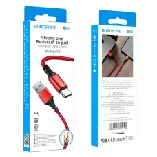 Кабель BX54 Type-C - USB красный BOROFONE 3/360 Кабель BX54 Type-C - USB красный BOROFONE 3/360