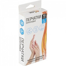 Перчатки виниловые неопудренные (10 шт) размер L Рыжий кот 4/50 Перчатки виниловые неопудренные (10 шт) размер L Рыжий кот 4/50