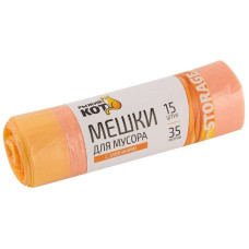 Пакеты для мусора 35л*15шт с завязками Рыжий кот 3/40 Пакеты для мусора 35л*15шт с завязками Рыжий кот 3/40