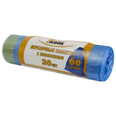 Пакеты для мусора 60л*20шт с завязками Рыжий кот 2/25