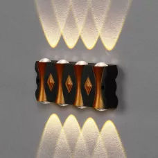 УЦЕНКА Светильник фасадный «Глосс», FSD-044, 8 Вт, 3000К, 4 луча, IP65, 220 В, пластик, черный УЦЕНКА Светильник фасадный «Глосс», FSD-044, 8 Вт, 3000К, 4 луча, IP65, 220 В, пластик, черный