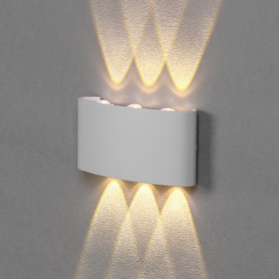 УЦЕНКА Светильник фасадный «Полусфера»,FSD-069,6 Вт,4000К,3 луча,IP65, 220 В,пластик, 2900107801037