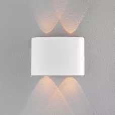 Светильник фасадный «Полусфера», FSD-009, 4Вт, 3000К, 2 луча, IP65, 220В, металл, белый,290007511462 Светильник фасадный «Полусфера», FSD-009, 4Вт, 3000К, 2 луча, IP65, 220В, металл, белый,290007511462