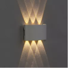 Светильник фасадный «Полусфера», FSD-003, 6Вт, 3000К, 3 луча, IP65, 220 В, металл, белый