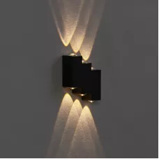 Светильник фасадный «Луч», FSD-011, 6 Вт, 3000К, 3 луча, IP65, 220 В, металл, черный,2900091888946 Светильник фасадный «Луч», FSD-011, 6 Вт, 3000К, 3 луча, IP65, 220 В, металл, черный,2900091888946