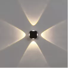 Светильник фасадный «Кубик», FSD-064, 4 Вт, 3000К, 4 луча, IP65, 220 В, пластик, черный