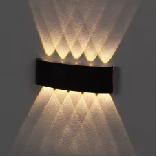 Светильник фасадный "Полусфера", FSD-099, 10 Вт, 3000К, 5 лучей, IP65, 220 В, металл, черный Светильник фасадный "Полусфера", FSD-099, 10 Вт, 3000К, 5 лучей, IP65, 220 В, металл, черный