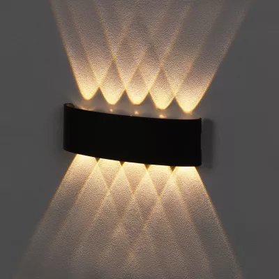 Светильник фасадный "Полусфера", FSD-099, 10 Вт, 3000К, 5 лучей, IP65, 220 В, металл, черный Светильник фасадный "Полусфера", FSD-099, 10 Вт, 3000К, 5 лучей, IP65, 220 В, металл, черный