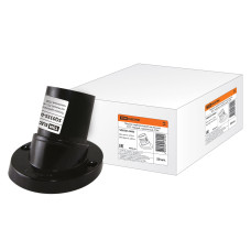 Патрон Е27 настенный карболитовый, черный. наклонный, TDM /мин.пар.5шт