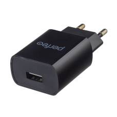 Зарядное устройство сетевое Perfeo с разъемом USB, 1А, черный (I4670) /от 2шт